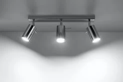 Sollux Ring 2 Deckenstrahler Chrom 3x GU10 Dimmbar 45x6x16cm -Beleuchtung Rabatte sxsl.0729 3