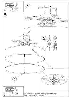 Sollux Skala 70 Deckenlampe Schwarz 6x E27 Dimmbar 70x70x20cm -Beleuchtung Rabatte sxsl.0812 11