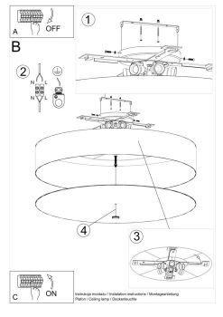 Sollux Skala 90 Deckenlampe Schwarz 6x E27 Dimmbar 90x90x20cm -Beleuchtung Rabatte sxsl.0816 11