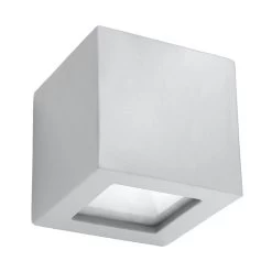 Sollux Leo Wandlampe Grau E27 Dimmbar 14x14x14cm