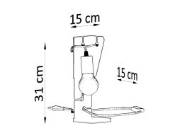 Sollux Arby Tischlampe Weiß E27 Mit Kabelschalter 15x15x31cm 13 Sollux Arby Tischlampe Weiß E27 Mit Kabelschalter 15x15x31cm -Beleuchtung Rabatte sxsl.0879 10
