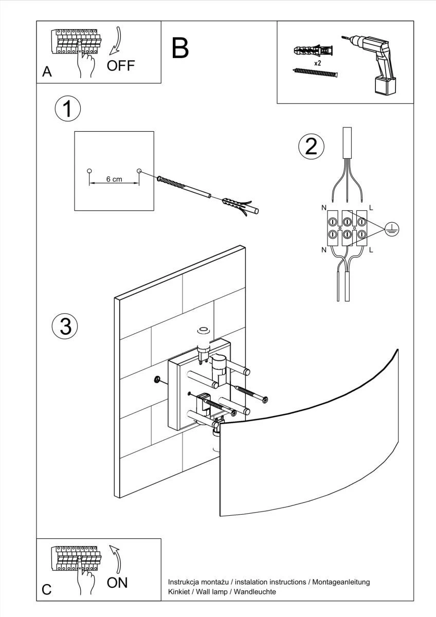 Sollux Magnus Wandlampe Weiß 2x G9 Dimmbar 34x8x14cm 5 Sollux Magnus Wandlampe Weiß 2x G9 Dimmbar 34x8x14cm – Bild 5
