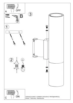 Sollux Loopez Wandlampe Schwarz, Golden 2x GU10 Dimmbar 6x8x29cm -Beleuchtung Rabatte sxsl.0950 11