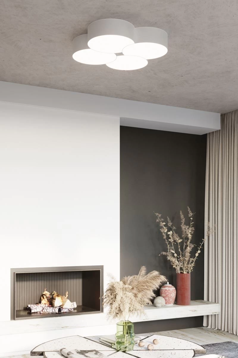 Sollux Circle 4 Deckenlampe Weiß 8x E27 Dimmbar 78x71,5x11,5cm 3 Sollux Circle 4 Deckenlampe Weiß 8x E27 Dimmbar 78x71,5x11,5cm – Bild 3