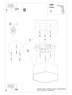 Sollux Sunde 15 Deckenlampe Weiß 2x E27 Dimmbar 30,5x26,5x15,5cm -Beleuchtung Rabatte sxsl.1058 11