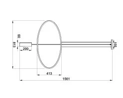Thoro Holar 1 Hängelampe Schwarz GU10 Dimmbar 81x6x150cm -Beleuchtung Rabatte sxth.016 10