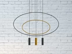 Thoro Holar 1 Hängelampe Schwarz GU10 Dimmbar 81x6x150cm -Beleuchtung Rabatte sxth.016 4