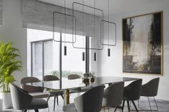 Thoro Rana 2 Hängelampe Schwarz 2x GU10 Dimmbar 100x6x200cm -Beleuchtung Rabatte sxth.019 5