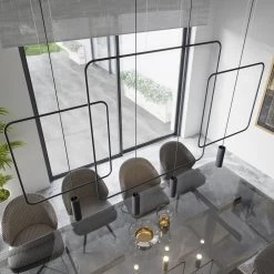 Thoro Rana 2 Hängelampe Schwarz 2x GU10 Dimmbar 100x6x200cm -Beleuchtung Rabatte sxth.019 6