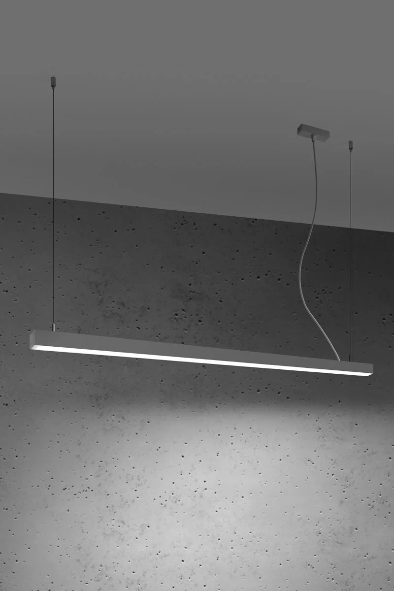 Thoro Pinne 150 LED Hängelampe Grau 7200lm 4000K 150x6x150cm 7 Thoro Pinne 150 LED Hängelampe Grau 7200lm 4000K 150x6x150cm – Bild 7