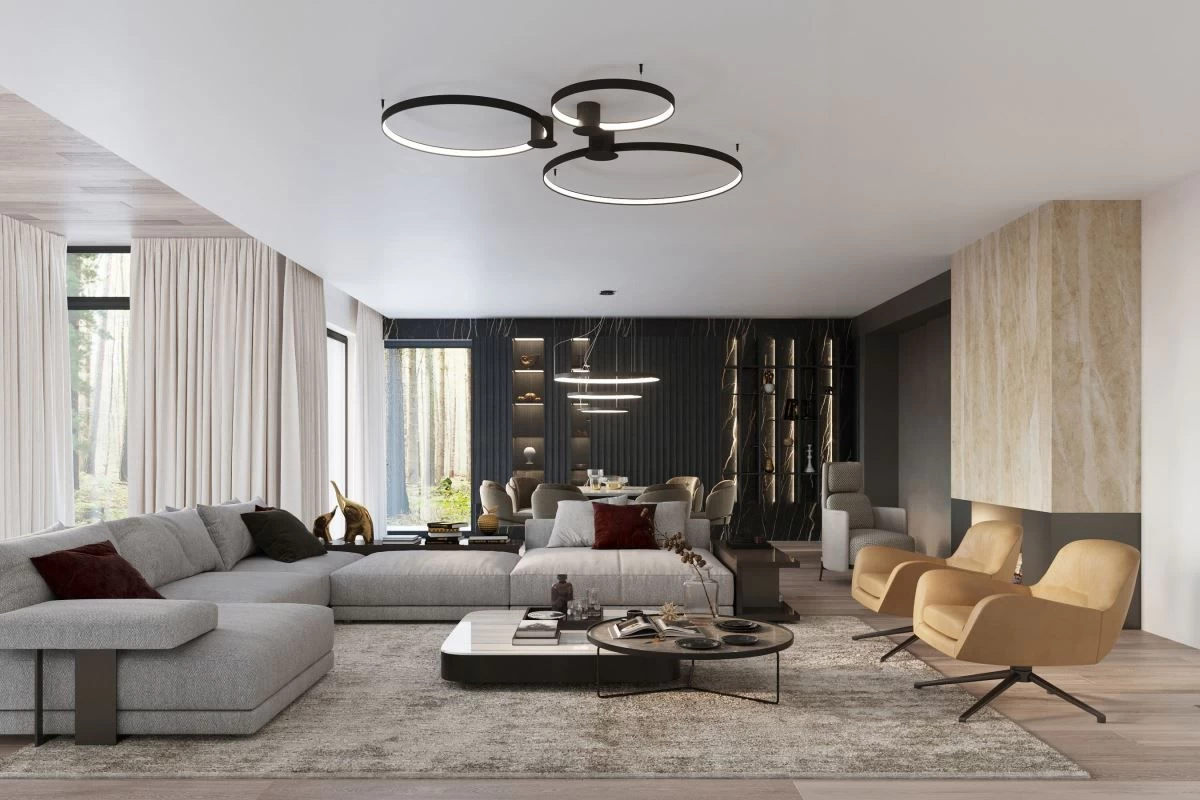 Thoro Rio 110 LED Deckenlampe Schwarz 7820lm 4000K 110x118x12,5cm 4 Thoro Rio 110 LED Deckenlampe Schwarz 7820lm 4000K 110x118x12,5cm – Bild 4