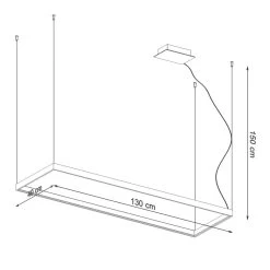 Thoro Tuula L LED Hängelampe Schwarz 5751lm 3000K 130x40x150cm -Beleuchtung Rabatte sxth.166 10