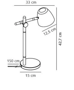 Nordlux THEO Tischlampe Schwarz Holz GU10 Mit Kabelschalter 33x15x42,7cm -Beleuchtung Rabatte theo tischleuchte tz