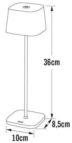 KONSTSMIDE Capri LED USB Akku Tischleuchte Schwarz Dimmbar 2700/3000K -Beleuchtung Rabatte tzcapri 1 1