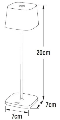 KONSTSMIDE Capri Mini LED USB Akku Tischleuchte Weiss Dimmbar 2200/3000K -Beleuchtung Rabatte tzcaprimini 1